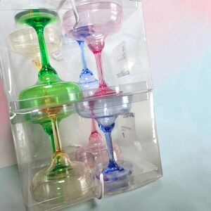 2 New 4 Packs Of Heavy Duty Acrylic Margarita Glass Sets From Macy's